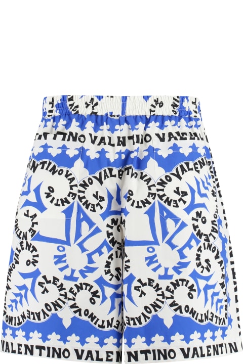Valentino Sale for Men Valentino Printed Cotton Bermuda Shorts
