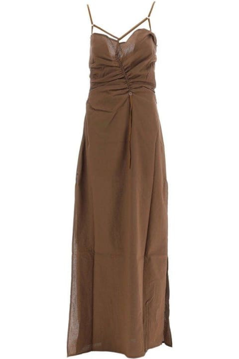 Homeware Jacquemus Ruched Slip Flared Dress