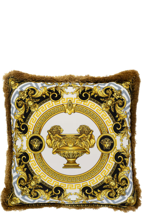 Home Décor Versace 'la Coupe Des Dieux' Multicolor Cushion With Print In Silk