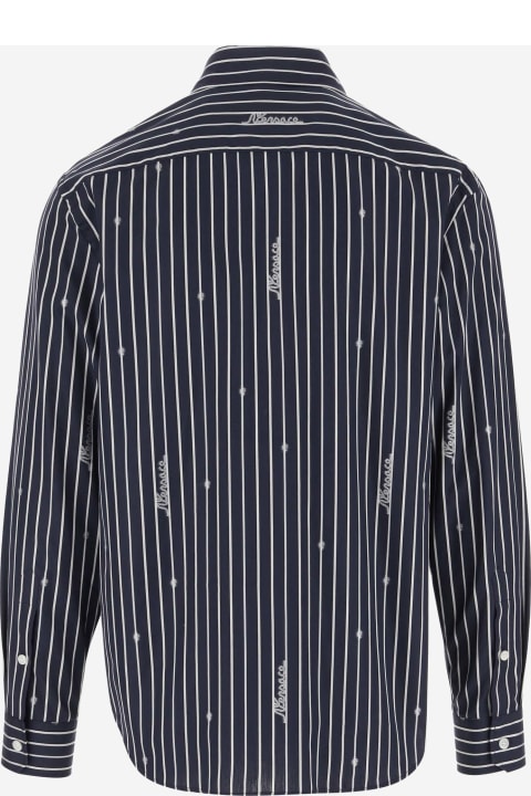 Versace for Men Versace Informal Shirt Striped Poplin Fabric Nautical Stripe Customization