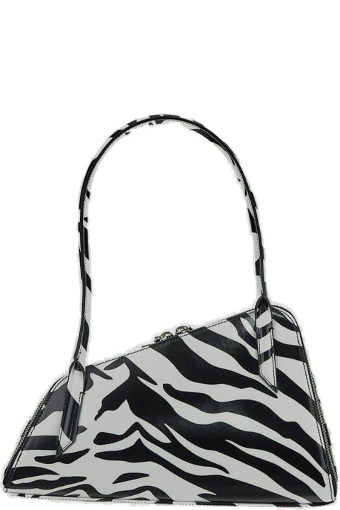 The Attico for Women The Attico Sunrise Zebra Printed Shoulder Bag