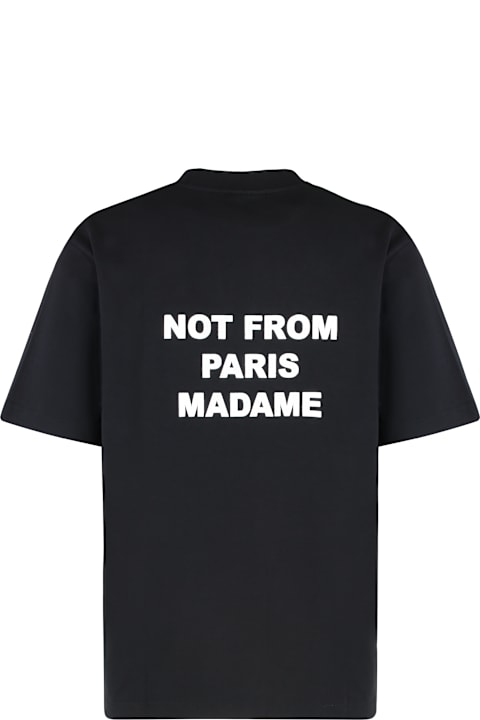 Fashion for Men Drôle de Monsieur Slogan Cotton Crew-neck T-shirt