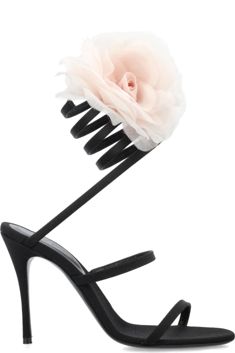 Magda Butrym for Women Magda Butrym Silk-organza Pink Flower Heel Sandals