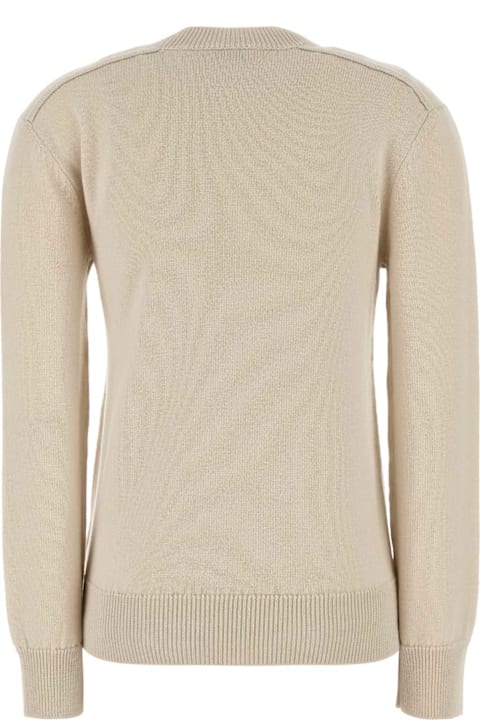 Burberry سترات لـ السيدات Burberry Sand Wool Sweater