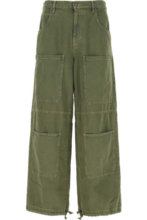 Moschino Pants for Women Moschino Army Green Denim Cargo Pant