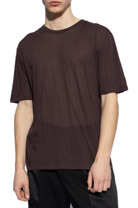 Topwear for Men Saint Laurent Crewneck Short-sleeved T-shirt