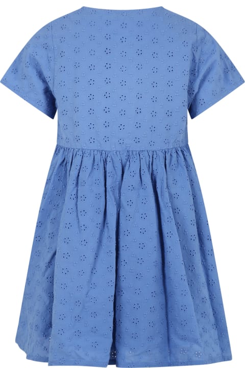 ガールズ Petit Bateauのワンピース＆ドレス Petit Bateau Light Blue Dress For Girl