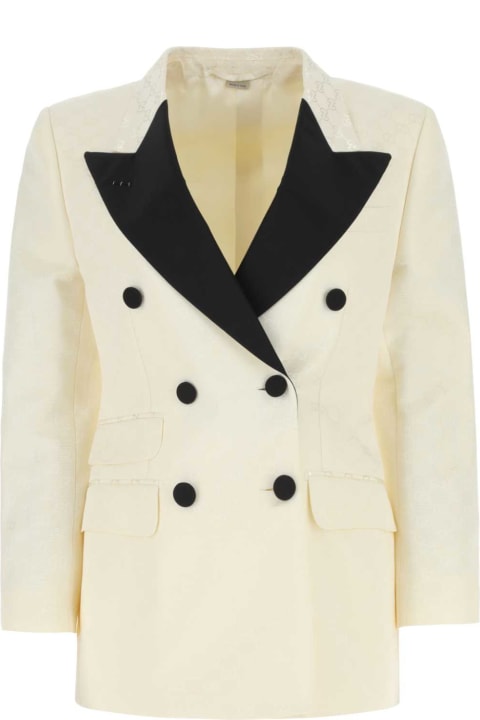 Gucci Coats & Jackets for Women Gucci Embroidered Cotton Blend Blazer