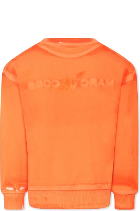 Little Marc Jacobs Sweaters & Sweatshirts for Boys Little Marc Jacobs Orange Sweatshirt For Kids With Logo