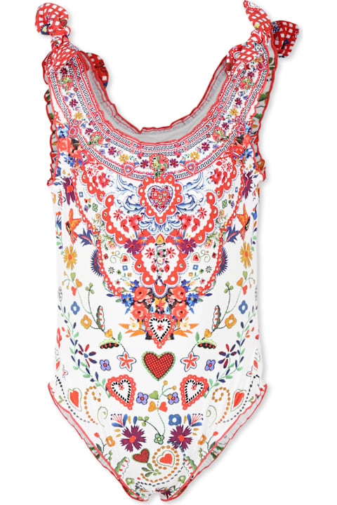 Camilla for Women Camilla White Swimsuit For Girl With Floral Print