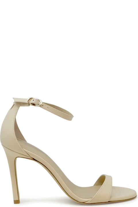 Stuart Weitzman for Women Stuart Weitzman Stuart Weitzman Sk874 Ivory Leather Nudist Ii 100 Sandals