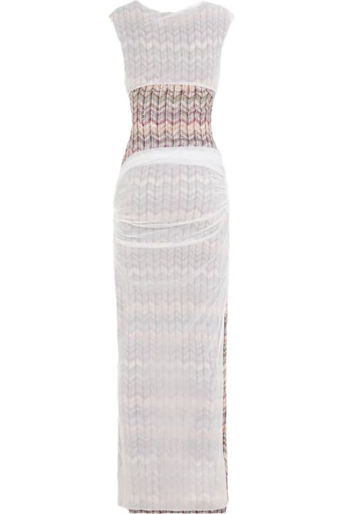 Clothing for Women Missoni Multicolor Cotton-blend Yarn Long Dress
