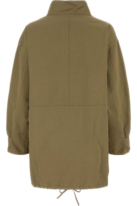 Fashion for Women Prada Army Green Cotton Blend Dress