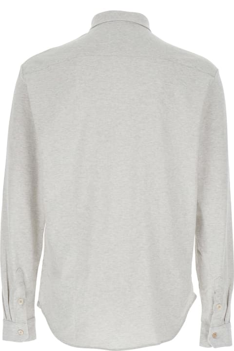 Eleventy Shirts for Men Eleventy Grey Shirt With Classic Collar In Cotton Man