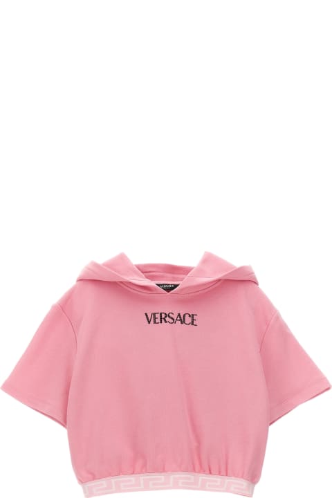 ガールズ Versaceのニットウェア＆スウェットシャツ Versace Logo Hoodie