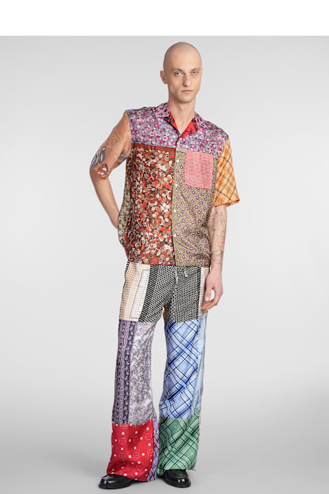 Marine Serre for Men Marine Serre Pants In Multicolor Silk