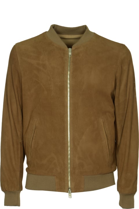 メンズ DFourのコート＆ジャケット DFour Rib Trim Zipped Velvet Jacket