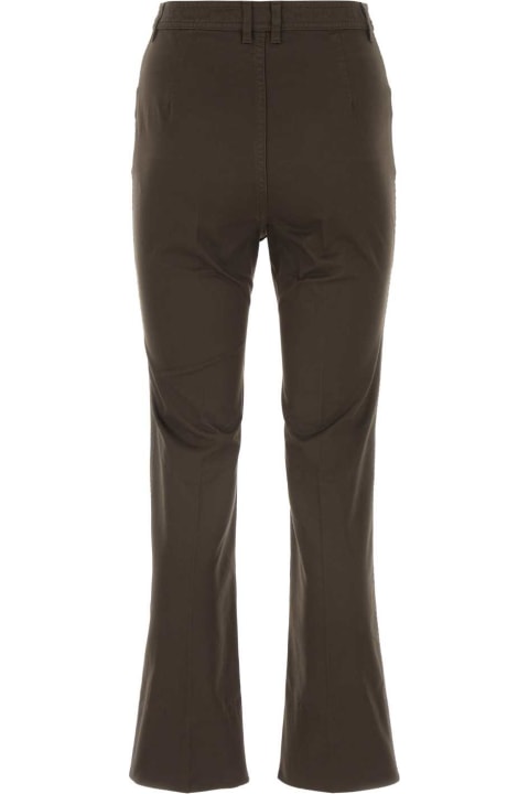 Saint Laurent Pants & Shorts for Women Saint Laurent Dark Brown Cotton Pant