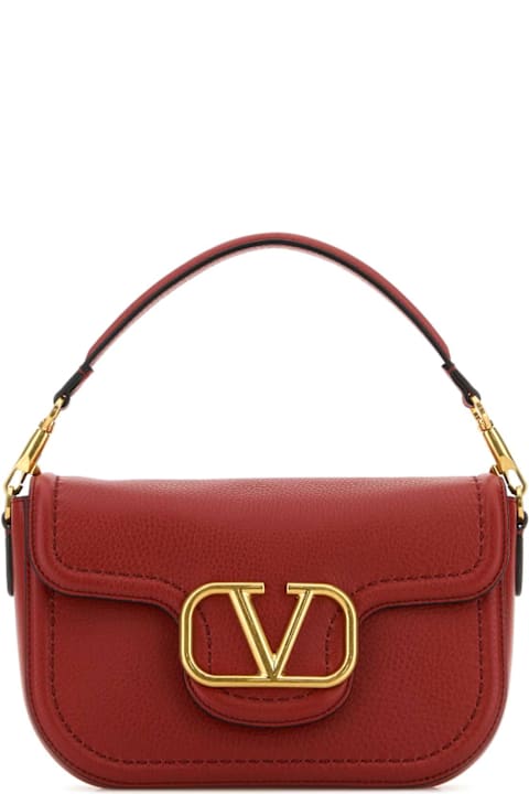 Valentino Garavani for Women Valentino Garavani Red Leather Alltime Shoulder Bag