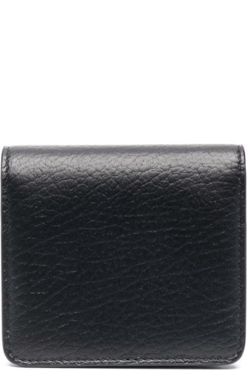 Maison Margiela Accessories for Women Maison Margiela Black Wallet With Silver-tone Chain And Stitching Detail In Leather Woman
