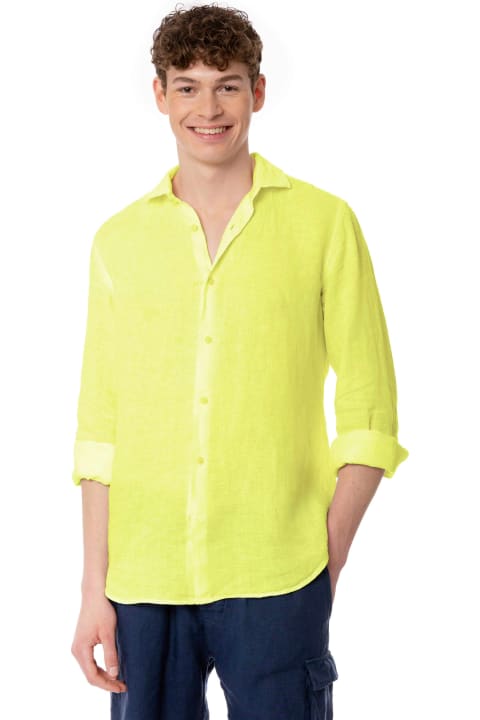 Homeware MC2 Saint Barth Man Yellow Linen Pamplona Shirt