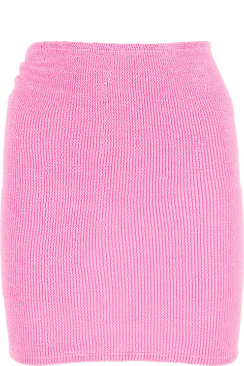 Hunza G Skirts for Women Hunza G Fluo Pink Stretch Nylon Blend Miniskirt