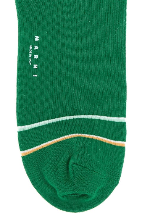 Underwear for Men Marni Green Cotton Blend Socks