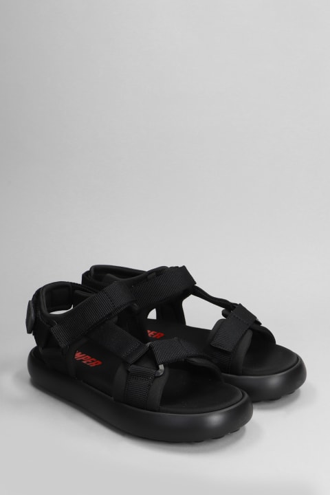 Shoes for Men Camper Flota Sandals In Black Fabric