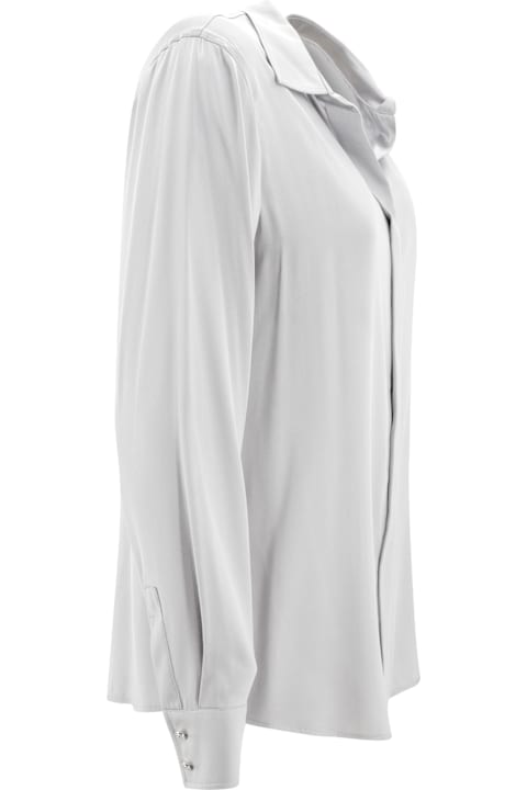 Topwear for Women Max Mara Studio Classic Silk Satin Shirt