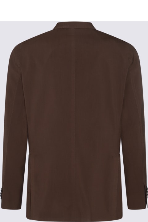 Coats & Jackets for Men Boglioli Brown Wool Blazer