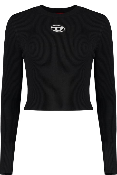 Diesel Sweaters for Women Diesel Logo Print Long Sleeve Top