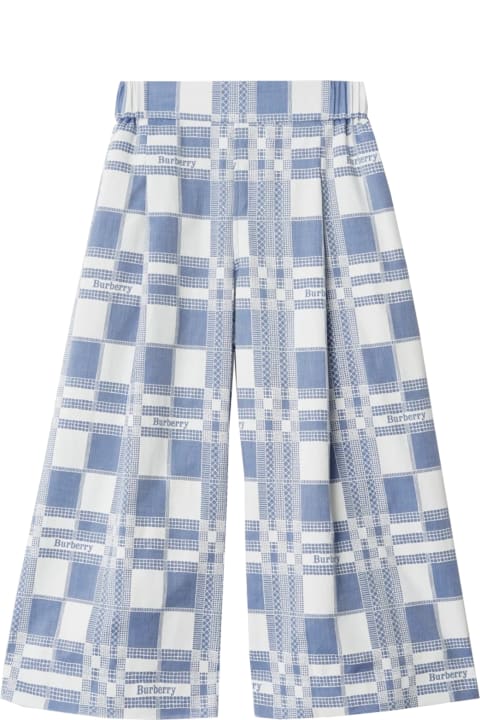 Burberry Bottoms for Girls Burberry Check Cotton Pants