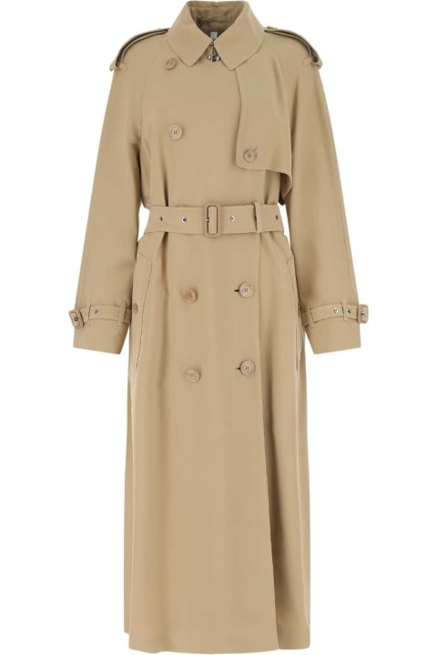 Clothing for Women Burberry Beige Viscose Trench Coat