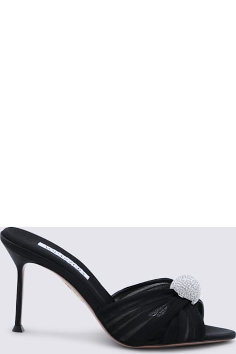 Aquazzura Black Mistery Mule 85 Sandals