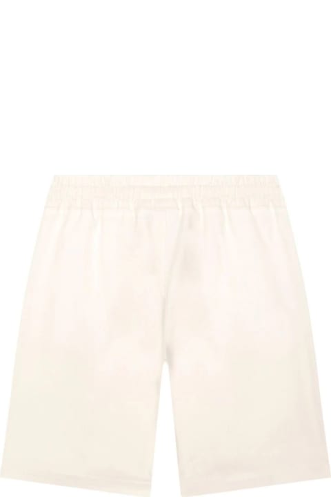 Dolce & Gabbana Bottoms for Boys Dolce & Gabbana Beige Bermuda Shorts With Embroidered Logo