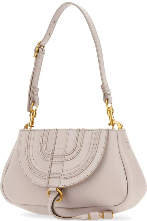 Chloé Totes for Women Chloé Light Pink Leather Small Marcie Clutch
