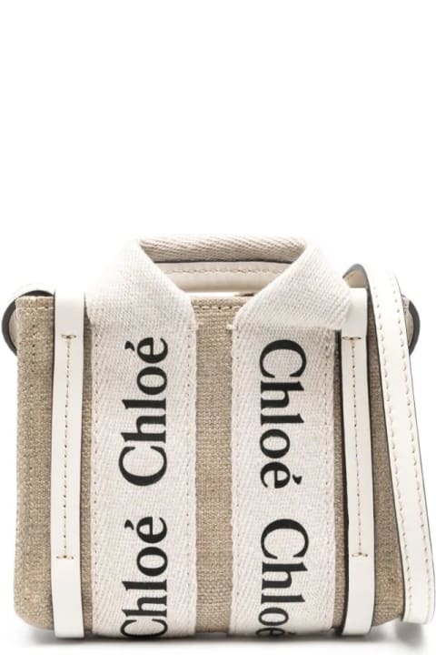 Bags for Women Chloé White Woody Nano Tote Bag