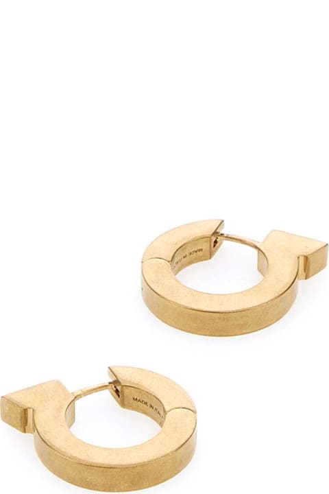 Earrings for Women Ferragamo Gold Metal Gancini Earrings