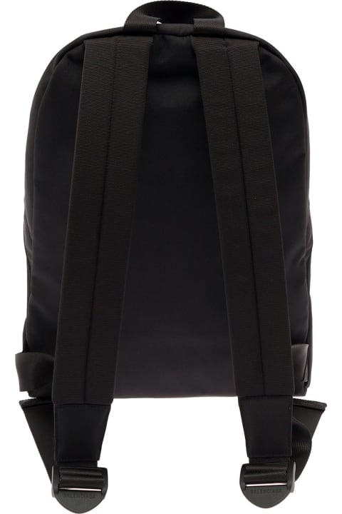 Explorer  Black Nylon Backpack With Logo Balenciaga Man