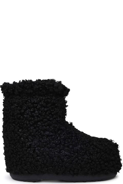ウィメンズ Moon Bootのブーツ Moon Boot 'low-top Icon Faux' Black Polyester Boots
