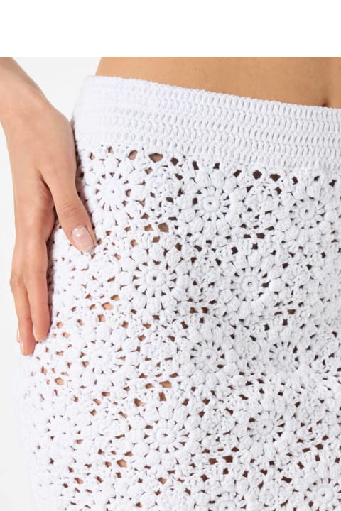 Homeware MC2 Saint Barth White Crochet Mini Skirt