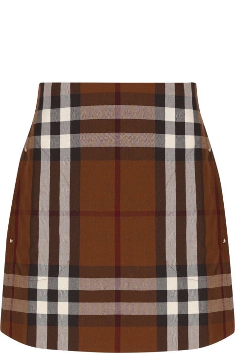Clothing for Women Burberry Check Jacquard Mini Skirt