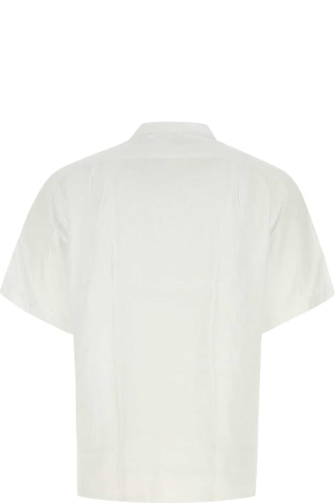Hartford Shirts for Men Hartford White Linen Palm Shirt