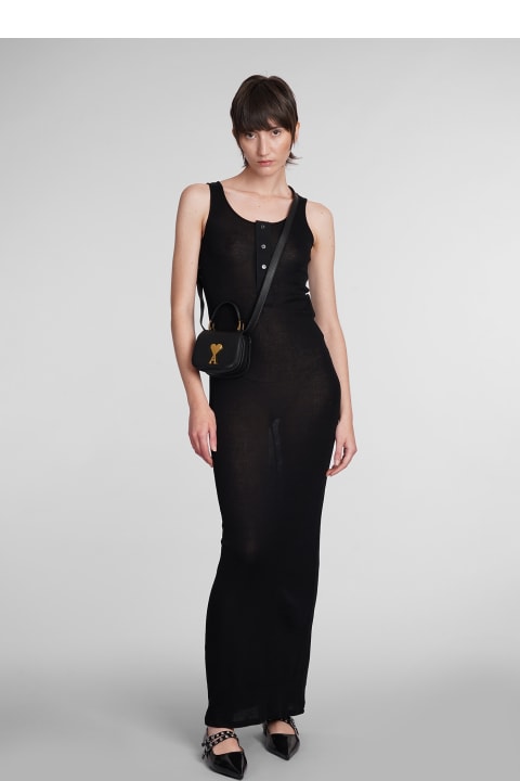 Ami Alexandre Mattiussi for Women Ami Alexandre Mattiussi Dress In Black Cotton