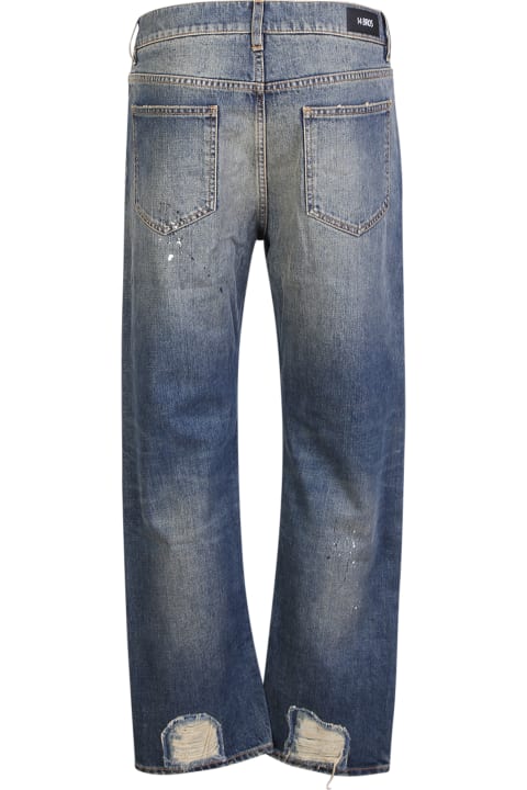 14 Bros Jeans for Men 14 Bros 14 Bros Randle Loose Paint Blue Jeans