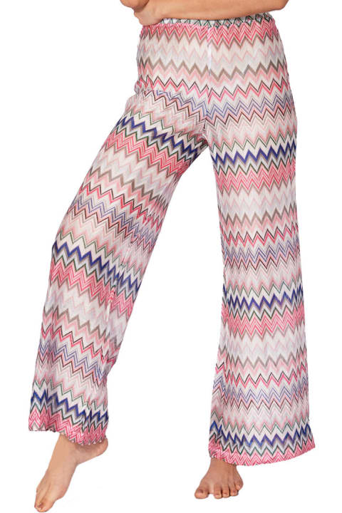 Fashion for Women MC2 Saint Barth Multicolor Pink Knitted Palazzo Pants