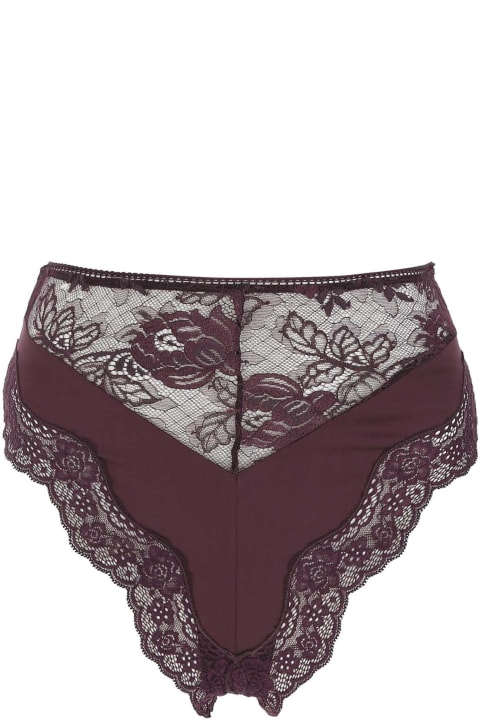 Underwear & Nightwear for Women Saint Laurent Plum Stretch Silk Brief