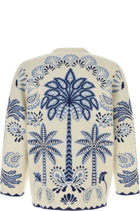 Alanui Men Alanui Embroidered Wool Blend Cardigan