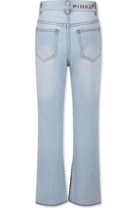 Homeware Pinko Denim Jeans For Girl With Logo And Sequins