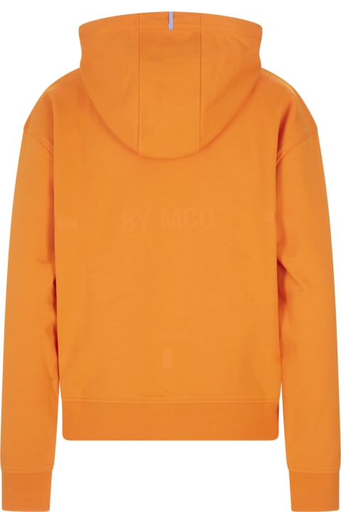 Woman Orange Hoodie With Logo